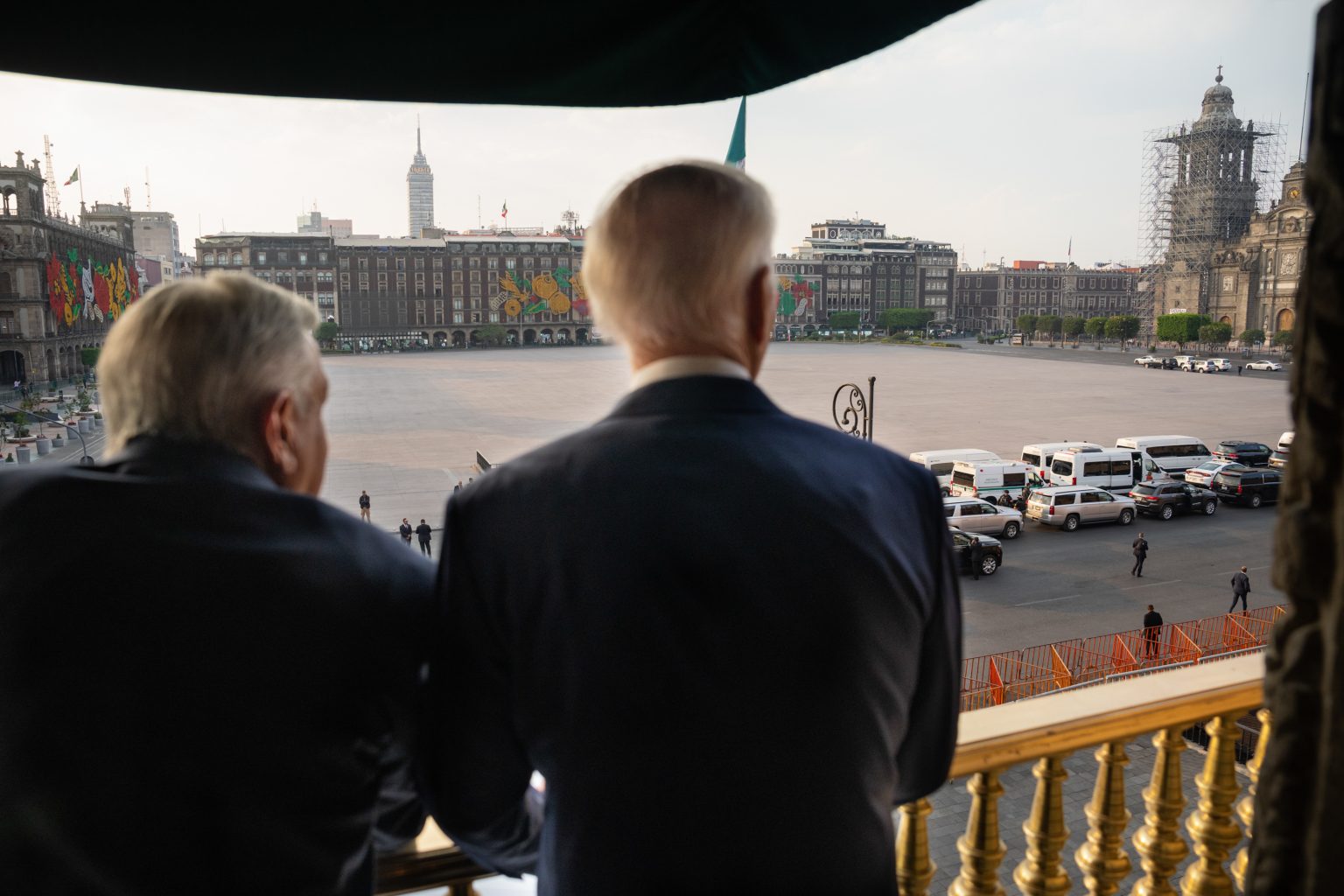 President Joe Biden has a one-on-one private meeting with Mexican President Andres Manuel Lopez Obrador, Monday, January 9, 2023, overlooking the balcony at the National Palace in Mexico City. (Official White House Photo by Adam Schultz)