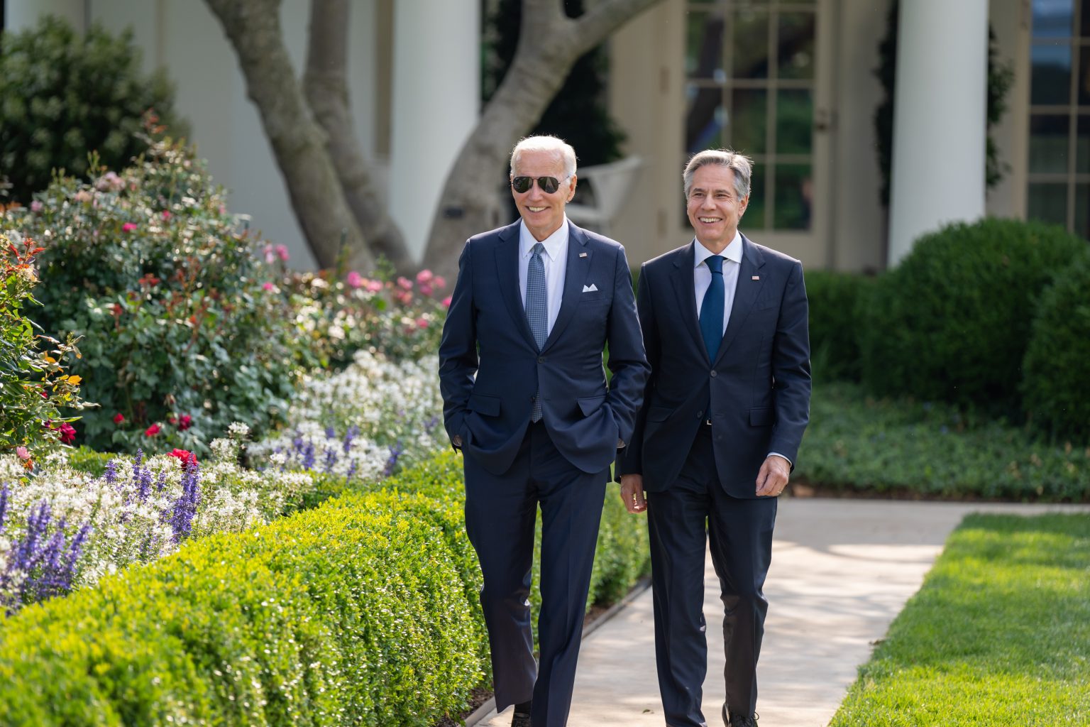 President Joe Biden and Secretary of State Antony Blinken take a group photo with U.S. Chiefs of Mission, Tuesday, June 13, 2023, at the South Portico of the White House. (Official White House Photo by Adam Schultz)
