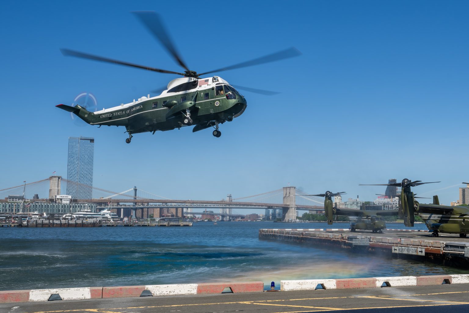 President Joe Biden and First Lady Jill Biden disembark Marine One at the Wall Street landing zone in New York City, Friday, June 28, 2024, and depart for the Stonewall National Monument in Greenwich Village. (Official White House Photo by Adam Schultz)